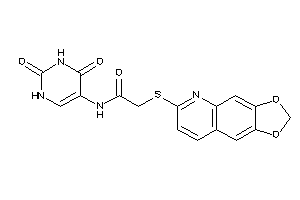 Image of N-(2,4-diketo-1H-pyrimidin-5-yl)-2-([1,3]dioxolo[4,5-g]quinolin-6-ylthio)acetamide