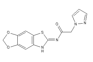 Image of N-(7H-[1,3]dioxolo[4,5-f][1,3]benzothiazol-6-ylidene)-2-pyrazol-1-yl-acetamide