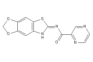 N-(7H-[1,3]dioxolo[4,5-f][1,3]benzothiazol-6-ylidene)pyrazinamide
