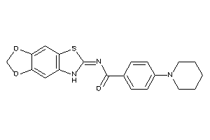 N-(7H-[1,3]dioxolo[4,5-f][1,3]benzothiazol-6-ylidene)-4-piperidino-benzamide