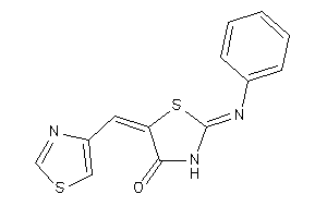2-phenylimino-5-(thiazol-4-ylmethylene)thiazolidin-4-one