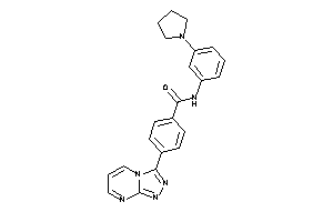 Image of N-(3-pyrrolidinophenyl)-4-([1,2,4]triazolo[4,3-a]pyrimidin-3-yl)benzamide
