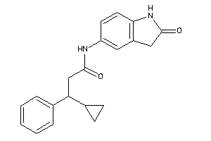 3-cyclopropyl-N-(2-ketoindolin-5-yl)-3-phenyl-propionamide