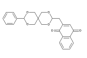 Image of 2-[(9-phenyl-2,4,8,10-tetraoxaspiro[5.5]undecan-3-yl)methyl]-1,4-naphthoquinone