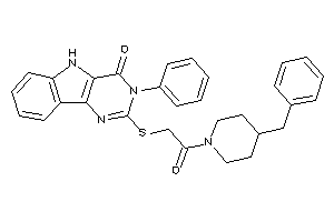 2-[[2-(4-benzylpiperidino)-2-keto-ethyl]thio]-3-phenyl-5H-pyrimido[5,4-b]indol-4-one