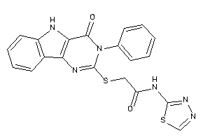 2-[(4-keto-3-phenyl-5H-pyrimido[5,4-b]indol-2-yl)thio]-N-(1,3,4-thiadiazol-2-yl)acetamide