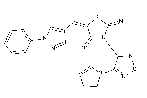 2-imino-5-[(1-phenylpyrazol-4-yl)methylene]-3-(4-pyrrol-1-ylfurazan-3-yl)thiazolidin-4-one