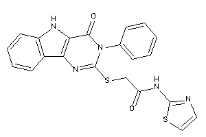 2-[(4-keto-3-phenyl-5H-pyrimido[5,4-b]indol-2-yl)thio]-N-thiazol-2-yl-acetamide