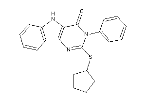 2-(cyclopentylthio)-3-phenyl-5H-pyrimido[5,4-b]indol-4-one