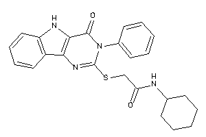N-cyclohexyl-2-[(4-keto-3-phenyl-5H-pyrimido[5,4-b]indol-2-yl)thio]acetamide