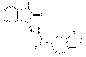 N-[(2-ketoindolin-3-ylidene)amino]-piperonylamide