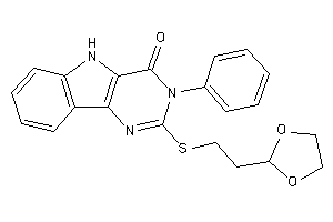 2-[2-(1,3-dioxolan-2-yl)ethylthio]-3-phenyl-5H-pyrimido[5,4-b]indol-4-one