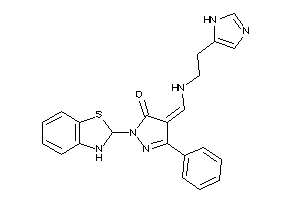 Image of 2-(2,3-dihydro-1,3-benzothiazol-2-yl)-4-[[2-(1H-imidazol-5-yl)ethylamino]methylene]-5-phenyl-2-pyrazolin-3-one