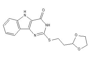 2-[2-(1,3-dioxolan-2-yl)ethylthio]-3,5-dihydropyrimido[5,4-b]indol-4-one