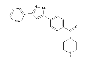 [4-(3-phenyl-1H-pyrazol-5-yl)phenyl]-piperazino-methanone