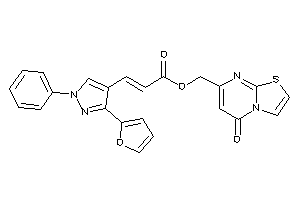 3-[3-(2-furyl)-1-phenyl-pyrazol-4-yl]acrylic Acid (5-ketothiazolo[3,2-a]pyrimidin-7-yl)methyl Ester