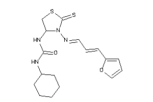 1-cyclohexyl-3-[3-[3-(2-furyl)prop-2-enylideneamino]-2-thioxo-thiazolidin-4-yl]urea