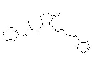 1-[3-[3-(2-furyl)prop-2-enylideneamino]-2-thioxo-thiazolidin-4-yl]-3-phenyl-urea