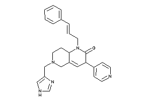 1-cinnamyl-6-(1H-imidazol-4-ylmethyl)-3-(4-pyridyl)-5,7,8,8a-tetrahydro-3H-1,6-naphthyridin-2-one