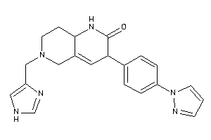 Image of 6-(1H-imidazol-4-ylmethyl)-3-(4-pyrazol-1-ylphenyl)-1,3,5,7,8,8a-hexahydro-1,6-naphthyridin-2-one