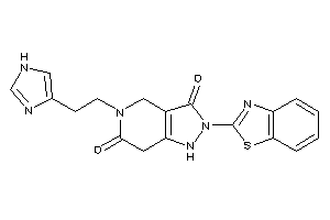 2-(1,3-benzothiazol-2-yl)-5-[2-(1H-imidazol-4-yl)ethyl]-4,7-dihydro-1H-pyrazolo[4,3-c]pyridine-3,6-quinone