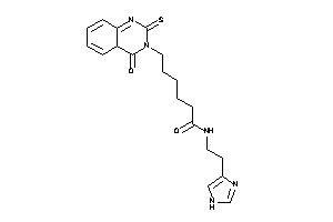 Image of N-[2-(1H-imidazol-4-yl)ethyl]-6-(4-keto-2-thioxo-4aH-quinazolin-3-yl)hexanamide