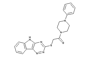 1-(4-phenylpiperazino)-2-(5H-[1,2,4]triazino[5,6-b]indol-3-ylthio)ethanone