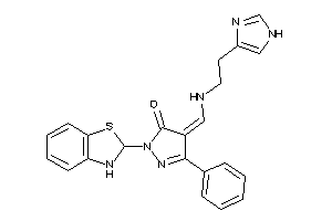 Image of 2-(2,3-dihydro-1,3-benzothiazol-2-yl)-4-[[2-(1H-imidazol-4-yl)ethylamino]methylene]-5-phenyl-2-pyrazolin-3-one