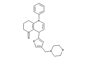 4-[4-(morpholinomethyl)-2-thienyl]-1-phenyl-4,6,7,8-tetrahydroquinolin-5-one