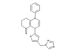 1-phenyl-4-[4-(1,2,4-triazol-1-ylmethyl)-2-thienyl]-4,6,7,8-tetrahydroquinolin-5-one