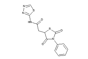 2-(2,4-diketo-3-phenyl-thiazolidin-5-yl)-N-(1,3,4-thiadiazol-2-yl)acetamide