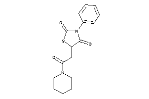 5-(2-keto-2-piperidino-ethyl)-3-phenyl-thiazolidine-2,4-quinone