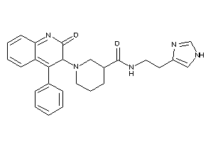 Image of N-[2-(1H-imidazol-4-yl)ethyl]-1-(2-keto-4-phenyl-3H-quinolin-3-yl)nipecotamide