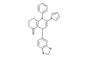 4-(1,3-benzodioxol-5-yl)-1-phenyl-2-pyrrol-1-yl-4,6,7,8-tetrahydroquinolin-5-one