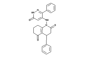 1-[(6-keto-3-phenyl-1H-pyridazin-4-yl)amino]-4-phenyl-4,6,7,8-tetrahydro-3H-quinoline-2,5-quinone