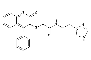 N-[2-(1H-imidazol-4-yl)ethyl]-2-[(2-keto-4-phenyl-3H-quinolin-3-yl)thio]acetamide