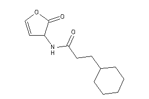 3-cyclohexyl-N-(2-keto-3H-furan-3-yl)propionamide