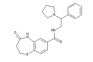 4-keto-N-(2-phenyl-2-pyrrolidino-ethyl)-3,5-dihydro-2H-1,5-benzothiazepine-7-carboxamide