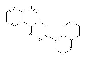 3-[2-(2,3,4a,5,6,7,8,8a-octahydrobenzo[b][1,4]oxazin-4-yl)-2-keto-ethyl]quinazolin-4-one