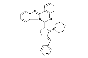 Image of 4-[2-benzal-5-(5,6-dihydrobenzimidazolo[1,2-c]quinazolin-6-yl)cyclopentylidene]morpholin-4-ium
