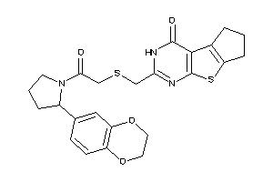 [[2-[2-(2,3-dihydro-1,4-benzodioxin-6-yl)pyrrolidino]-2-keto-ethyl]thio]methylBLAHone