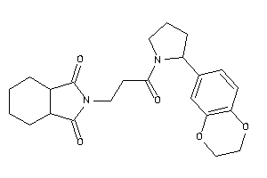 2-[3-[2-(2,3-dihydro-1,4-benzodioxin-6-yl)pyrrolidino]-3-keto-propyl]-3a,4,5,6,7,7a-hexahydroisoindole-1,3-quinone