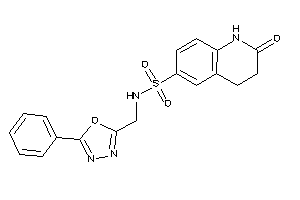 Image of 2-keto-N-[(5-phenyl-1,3,4-oxadiazol-2-yl)methyl]-3,4-dihydro-1H-quinoline-6-sulfonamide