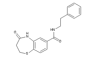 4-keto-N-phenethyl-3,5-dihydro-2H-1,5-benzothiazepine-7-carboxamide