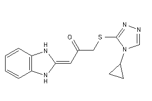 1-[(4-cyclopropyl-1,2,4-triazol-3-yl)thio]-3-(1,3-dihydrobenzimidazol-2-ylidene)acetone