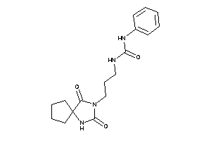 1-[3-(2,4-diketo-1,3-diazaspiro[4.4]nonan-3-yl)propyl]-3-phenyl-urea