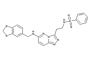 Image of N-[2-[6-(piperonylamino)-[1,2,4]triazolo[3,4-f]pyridazin-3-yl]ethyl]benzenesulfonamide