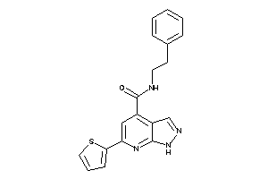 N-phenethyl-6-(2-thienyl)-1H-pyrazolo[3,4-b]pyridine-4-carboxamide