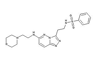 N-[2-[6-(2-morpholinoethylamino)-[1,2,4]triazolo[3,4-f]pyridazin-3-yl]ethyl]benzenesulfonamide