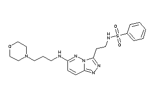 N-[2-[6-(3-morpholinopropylamino)-[1,2,4]triazolo[3,4-f]pyridazin-3-yl]ethyl]benzenesulfonamide
